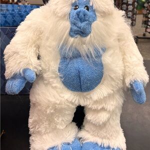 Plush Yeti Dog Toy - White and Blue